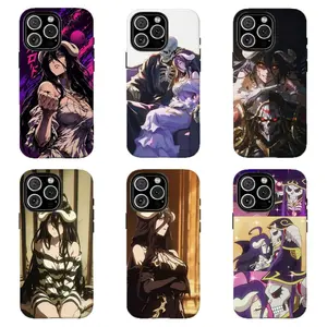 Overlord Albedo & Ainz Ooal Gown Custom Anime Phone Case - Dark Fantasy Aesthetic Mobile Phone Accessories with Wireless Compatibility, Drop Resistance & Full Protection for iPhone 11-17 Pro Max, Samsung S22-S26 - Gift for Anime Lovers