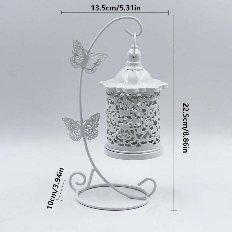 Butterfly Design Hanging Candle Holder, 1 Count Creative Retro Metal Hanging Basket Ornament, Decorative Ornament for Home Party Wedding, Room Decor