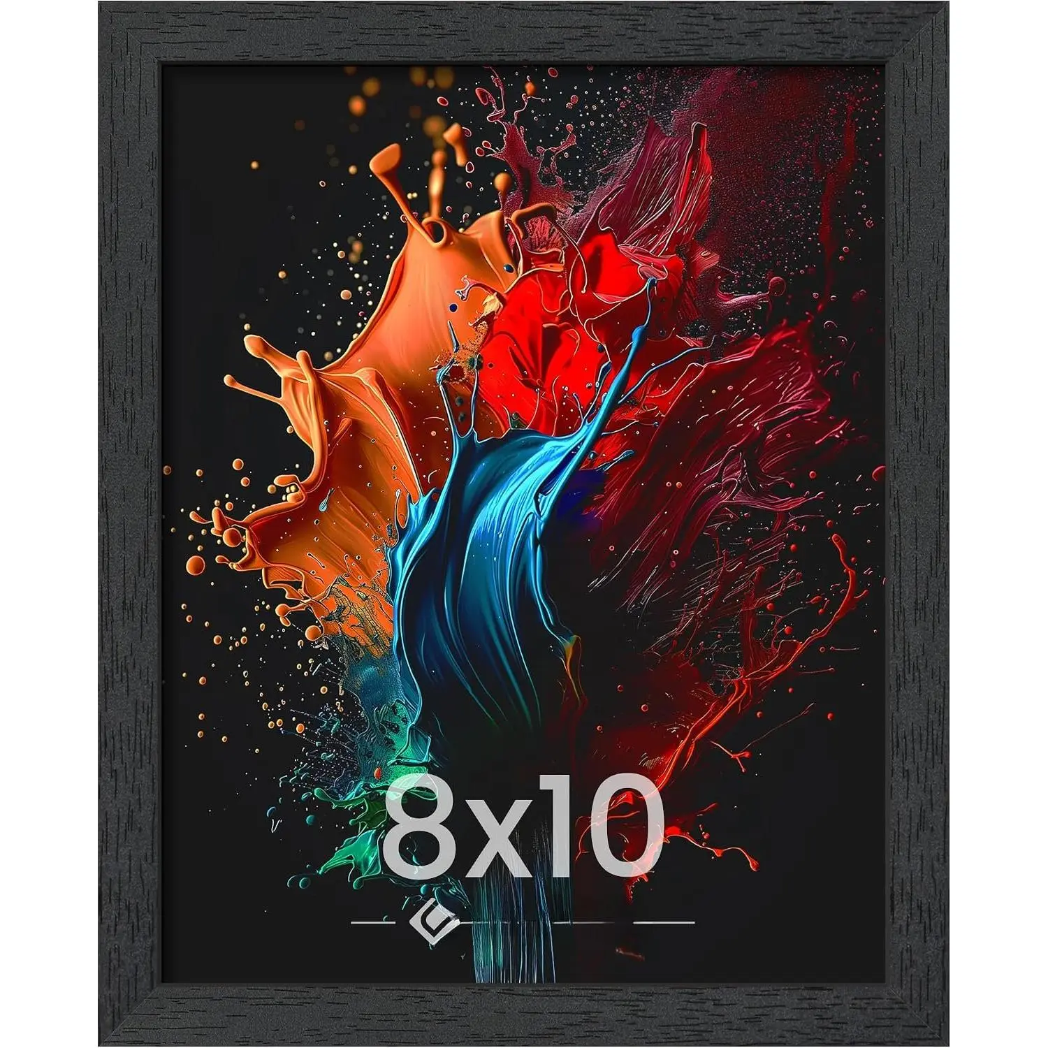 8x10 Picture Frame, Wall Gallery Photo Frames with Engineered , Black 1 Pack