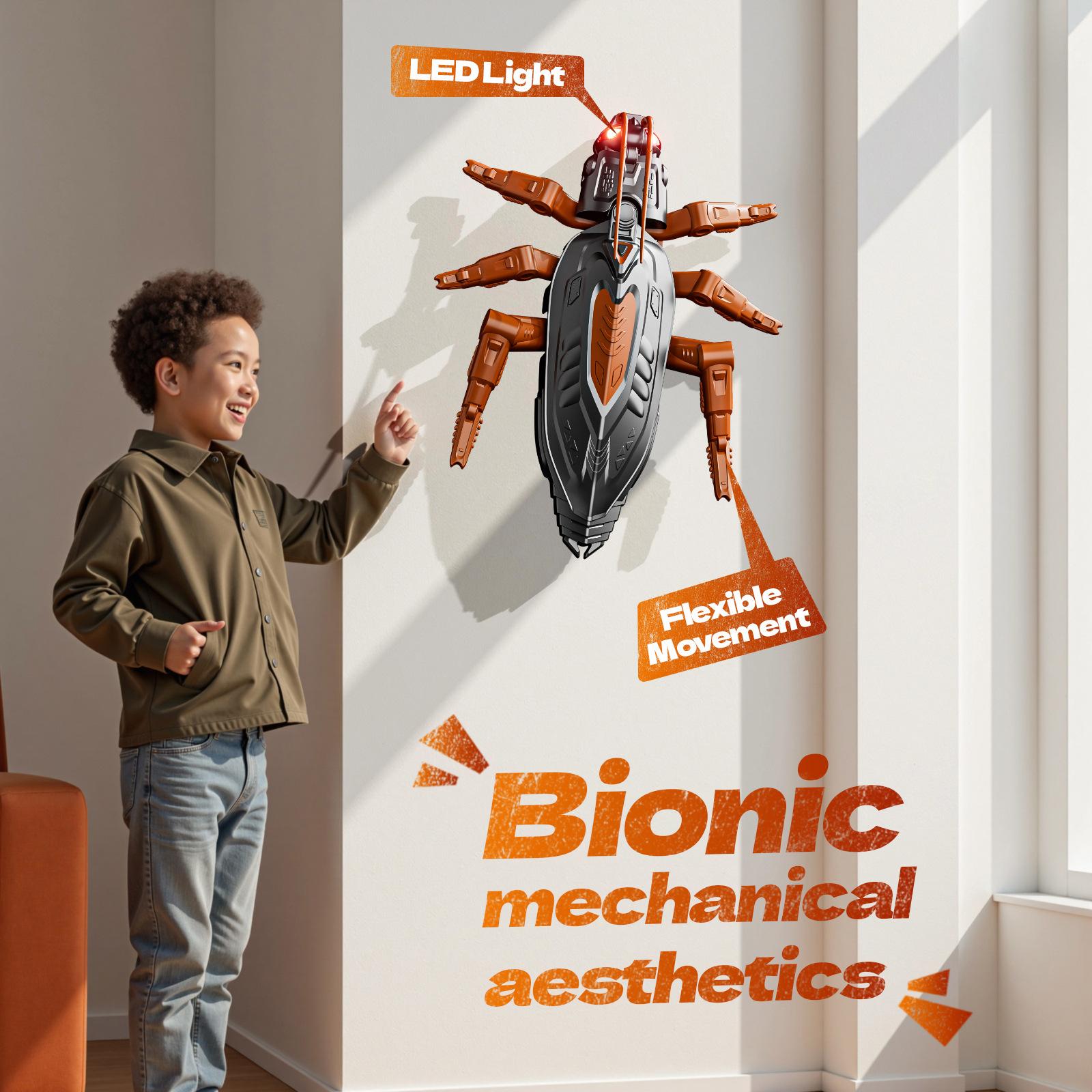 RC Wall Climbing Toys Lizard Spider Cockroach Snake Crab Octopus, LED Eyes, 360° Rotating Stunt Car, Wall Ceiling Window Climber, Remote Control Vehicle, Fun Indoor Toy for Kids Adults