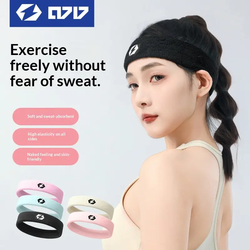 Sports headband high elastic hair band quick dry anti sweat breathable sweat absorbent elastic wristband wholesale non-slip