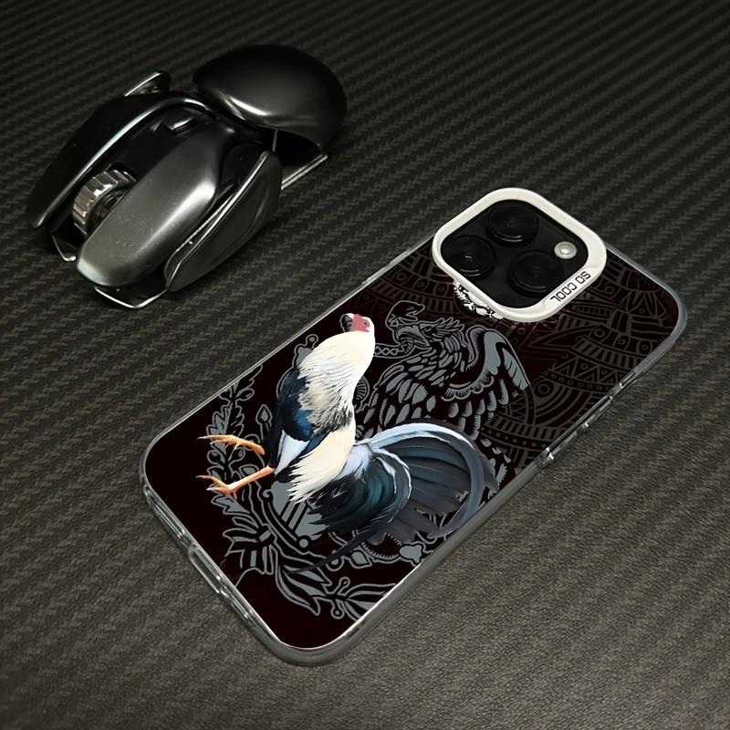 Case for iPhone 17 Pro Max 16 Plus 15 14 13 12 11 Air E Cool Creative Art Rooster Pattern Matte Shockproof Anti-Scratch Stylish Smartphone Cover