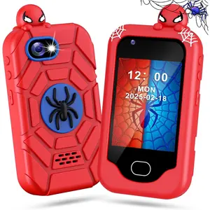 Kids Smart Phone Toddler Christmas Birthday Gift for Age 3-10 Touchscreen Kids Cell Phone Toy with Cameras Learning Music Games and 32GB Card