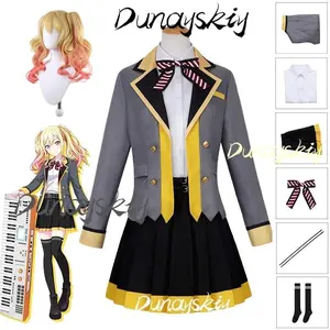 Tenma Saki Cosplay School Outfit Wig Anime Pjsk Colorful Stage Costume alloween Party Outifts for Women Customized Props