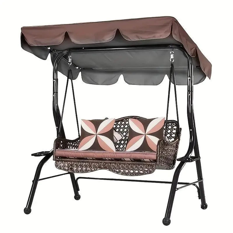 Waterproof Sunshade Swing Canopy, UV-Resistant UV Protection Plastic Frame, Outdoor Garden Patio Shade Replacement, Dust-Proof Rust-Resistant All-Season Use