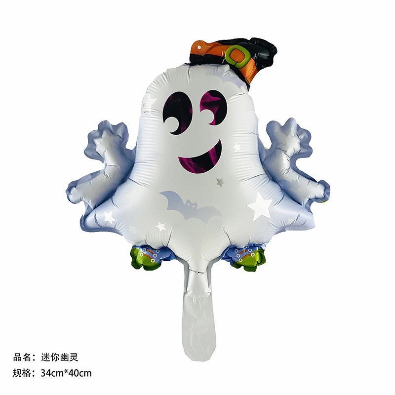 25Pcs Mini Halloween Pumpkin Ghost Foil Balloons Bat Skull Pumpkin Air Globos Kids Toys Horror Halloween Night Party Decorations
