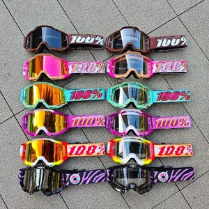 Motocross Goggles Outdoor Riding Goggles Dirt Bike Motorcycle Goggles UV Protection Windproof Dustproof Ski Goggles Fashion Colorful Riding Glasses Gift