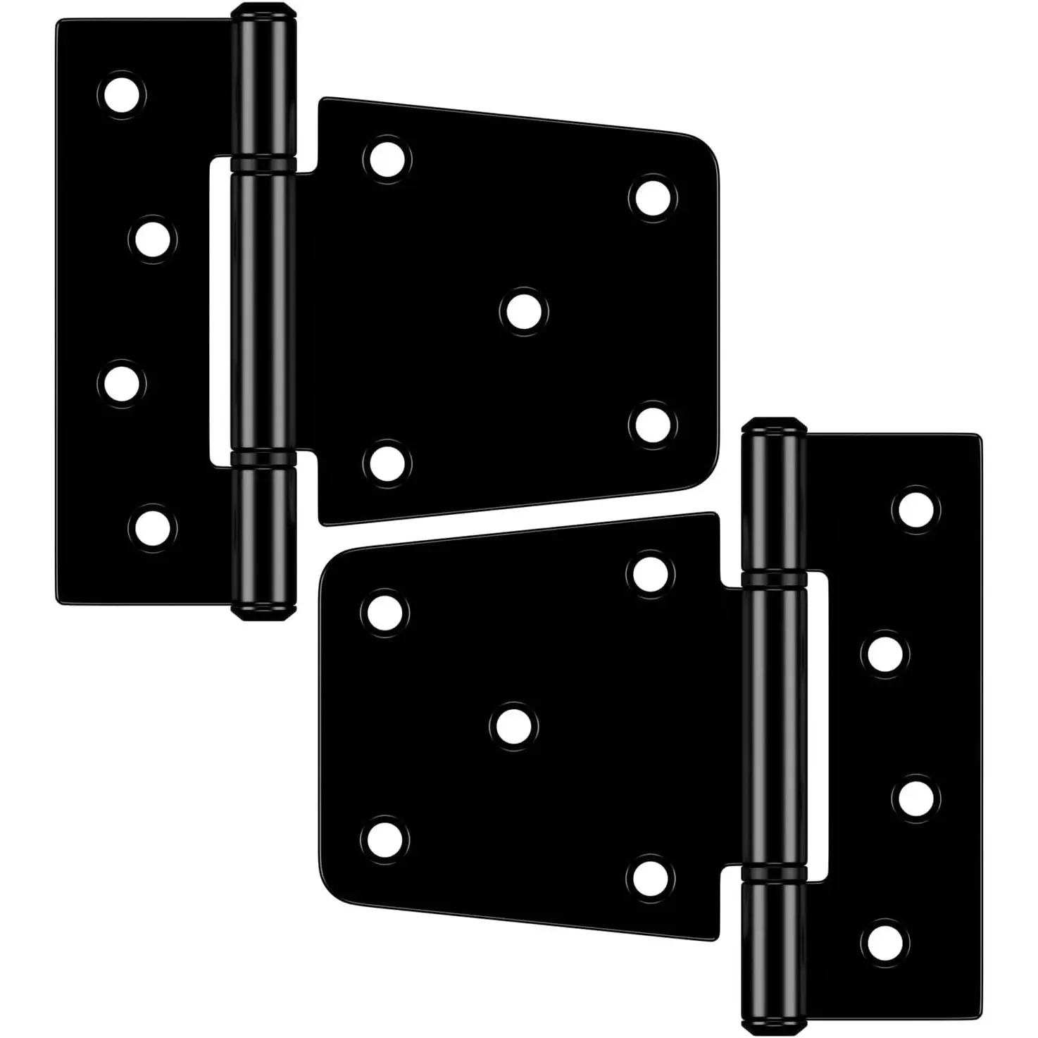 3.5 Inch Heavy Duty Gate Hinges, Extra Thick Black Shed Barn Door Hinges for Wooden Fences, Yard Gate, Vinyl Fence Gate, Garage, Gate Door Hinges for Indoor Outdoor(2 Pack)