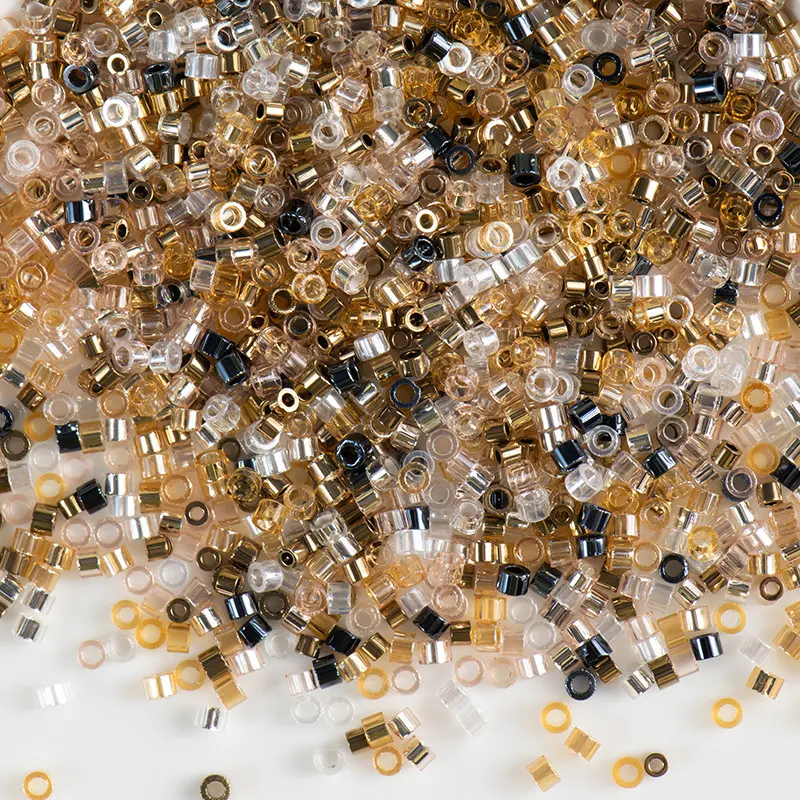 2.5mm 30g 100g Bugle Beads & Delica Seed Beads, Glass Beads for Machine Embroidery, DIY Jewelry Making Craft K903
