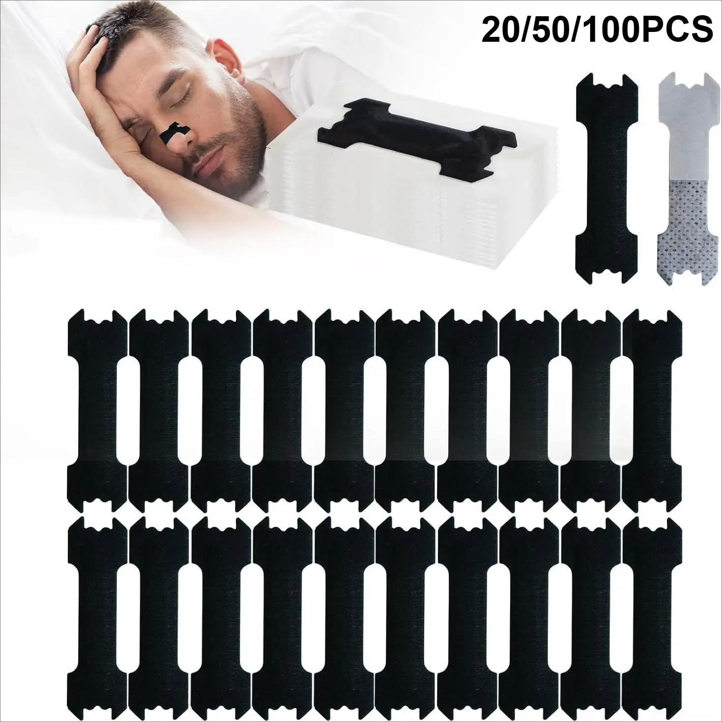 20/50/100pcs Breathable Nasal Strips, Nose Strips, and Skin Color Options, Anti-Snoring Patches, Nose Strips for Breathing, Smooth Breathing, Enjoy Peaceful Nights