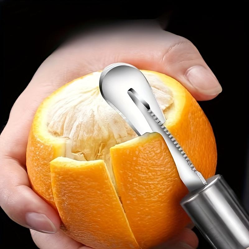 2025 HOT Creative Ergonomic Stainless Steel Peeler - Orange & Lemon Peeler with Curved Handle for Easy Citrus Peeling - Perfect for Restaurants