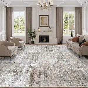 ComiComi   Minimalist  Abstract Neutral Modern Area Rug - Large, Ultra-Soft High-Density Pile, Waterproof, Stain-Resistant, Non-Slip, Washable, Premium Home Decoration for Living Room, Bedroom thin boho runner non-shedding large carpet rug