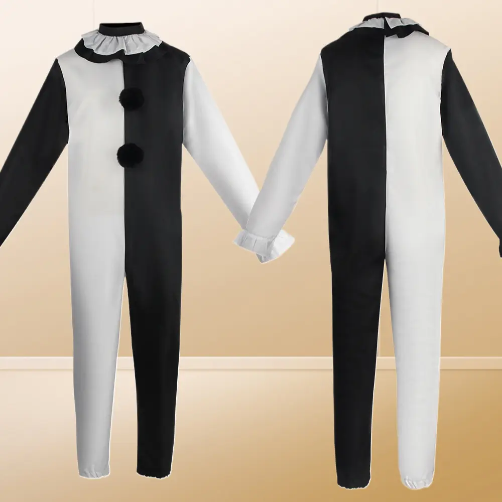 Terrifier Clown Cosplay Outfit Scary Role Play Costume for Halloween Themed Activities