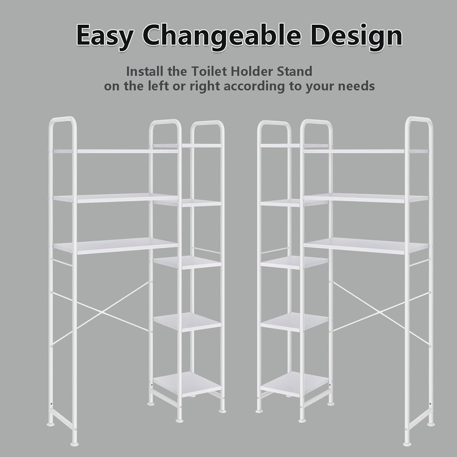 Over The Toilet Storage Bathroom Organizer Shelf Freestanding Space Saver with Toilet Multifunctional Rack Bathroom Organizer Towel Metal Deals For You Days