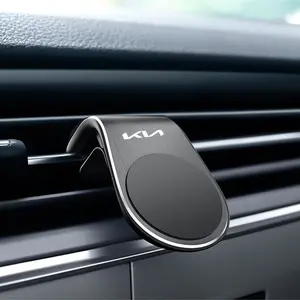 Ultra-Thin L-Type Magnetic Car Phone Holder, Strong Magnet One-Button Installation, Mini Car Phone Mount for Kia Models, Car Accessories