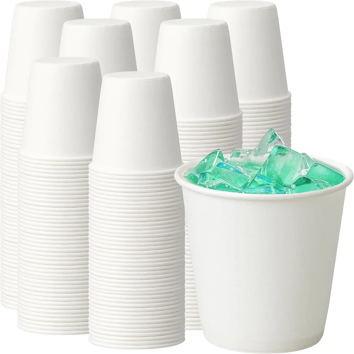 100 Pack 3 oz Paper Cups, Small Coffee Cups, Disposable Mini Bathroom Mouthwash Cups, Suitable for Party, Picnic, Travel, and Events
