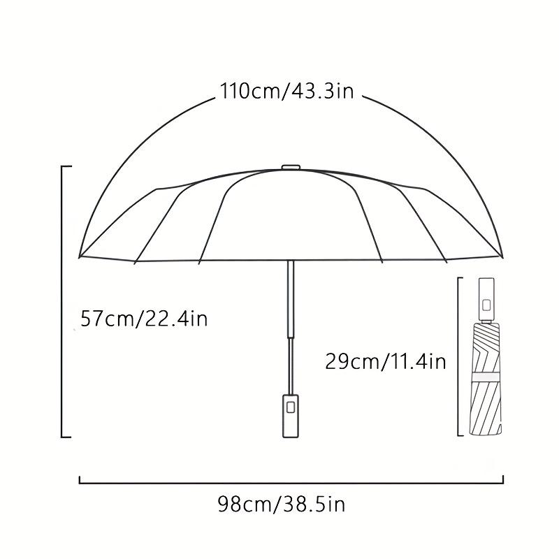 Automatic Folding Umbrella, Auto Open Close UPF 50+ Sun Protection Umbrella, Windproof Frame Sun & Rain Dual Use Compact Portable Umbrella for Commute, Travel & Daily Use