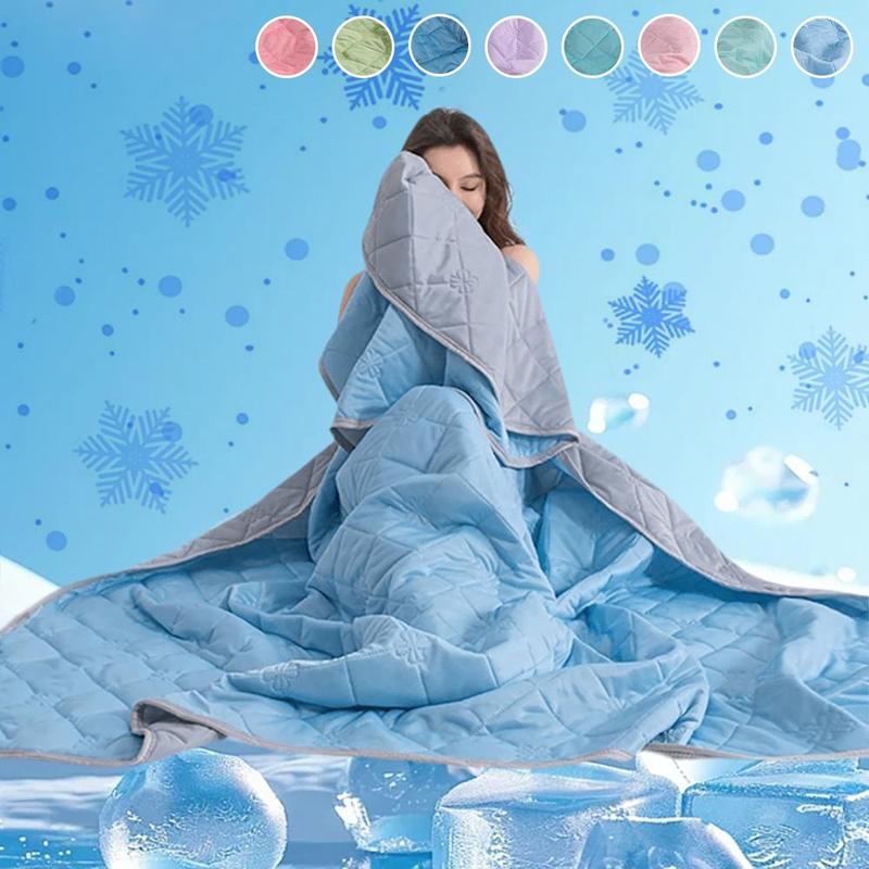 1 count Cooling Summer Blanket, Soft Breathable Bedding, Lightweight Throw for Living Room, Ideal for Hot Weather Sleep,