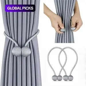 Magnetic Curtain Tiebacks, 2 Counts Decorative Modern Minimalist Design Curtain Tiebacks, Home Decor for Living Room & Bedroom, Interior Decoration Accessories #GLOBAL PICKS