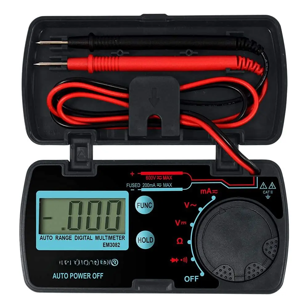 ALLOSUN Pocket Size Compact Digital Multimeter Auto Range Multi Continuity Tester (EM3082 (auto Range))