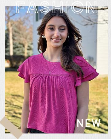 Women's Summer Tops Crewneck Eyelet Ruffle Short Sleeve Blouses Casual Babydoll Shirts 2025 S-2XL Lightweight Soft Knitted Fabric Trendy Babydoll Style