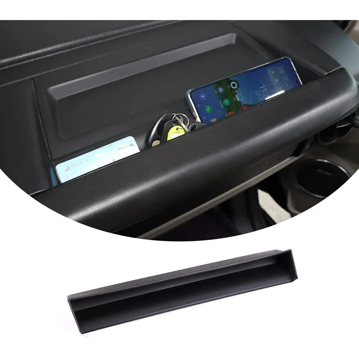 PIUGILH Plastic Co-Pilot Car Grab Bar Storage Tray Organizer Box with 3M Bonding Tape, 3M Double-Sided Automotive Bonding Tape & Extra Storage Space for Hummer H2 2003-2007 Car Interior Accessories, 1 PCS, 3M Doubled Sided Automotive Bonding Tape