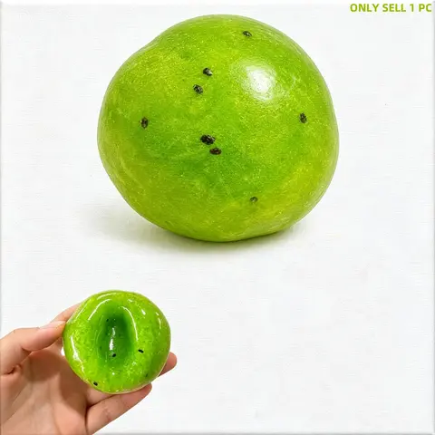 Slushy Kiwi Squishy, Fruit Squishies, Kiwi Fruit Smoothie Stress Ball, Realistic Fake Food Slush Stress Ball, Mashed Skin Soft Filled Squeeze, Decompression Squeeze, Toy Squeeze Shapeable for Anxiety Relief