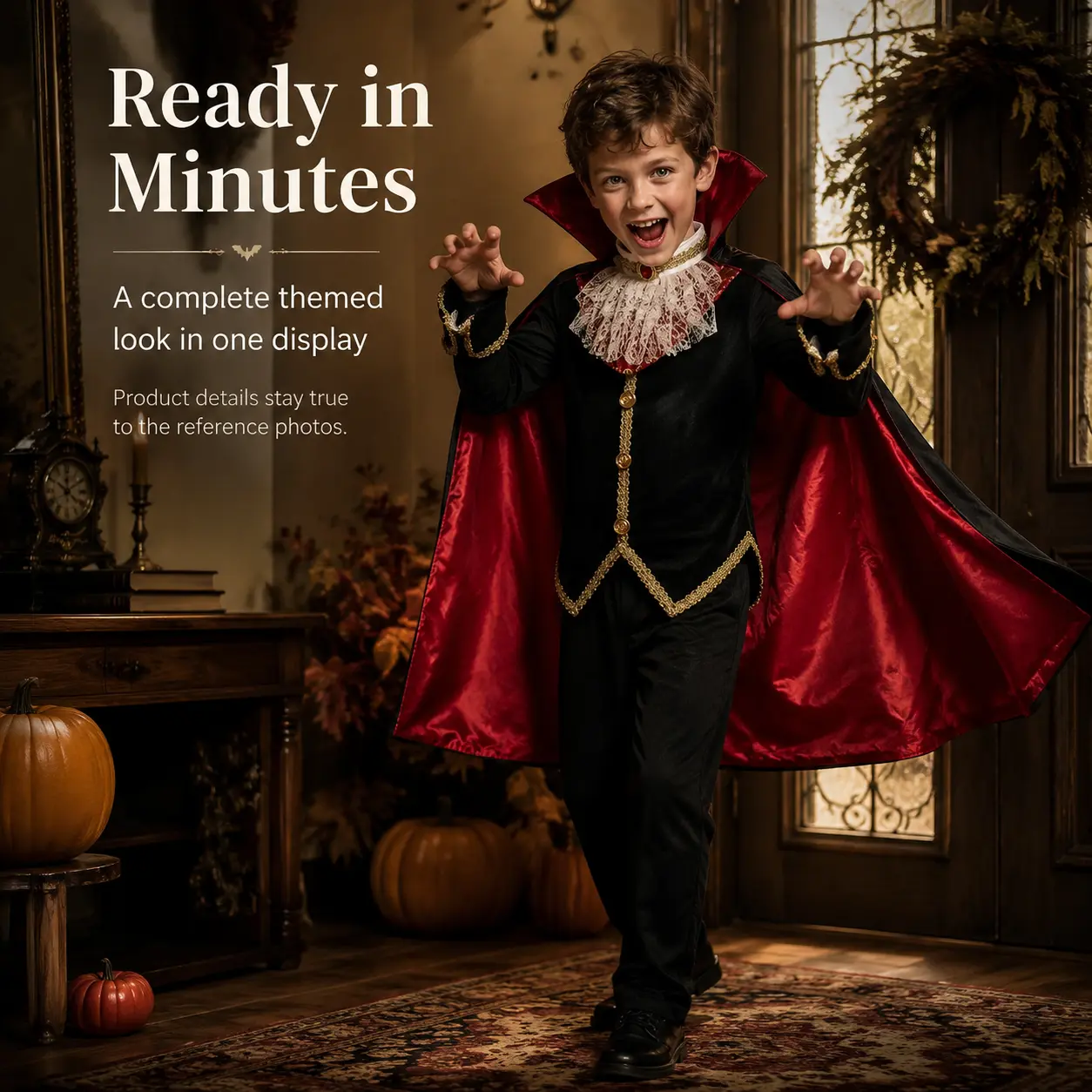 Halloween vampire costume for kids Halloween cosplay cosplay costume cape vampire duke