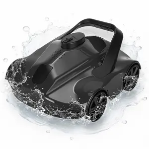 Garvee Cordless Robotic Pool Vacuum Cleaner with 130-Min Runtime, Self-Parking Technology for Above-Ground Pools up to 860 Sq.Ft, Efficient Filtration & Portable Design