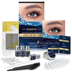 Professional 2 in 1 Lash Lift & Eyebrow Lamination Perm Kit, Upgraded Glue 6 Weeks Long Lasting, Suitable for Salon & Home Use