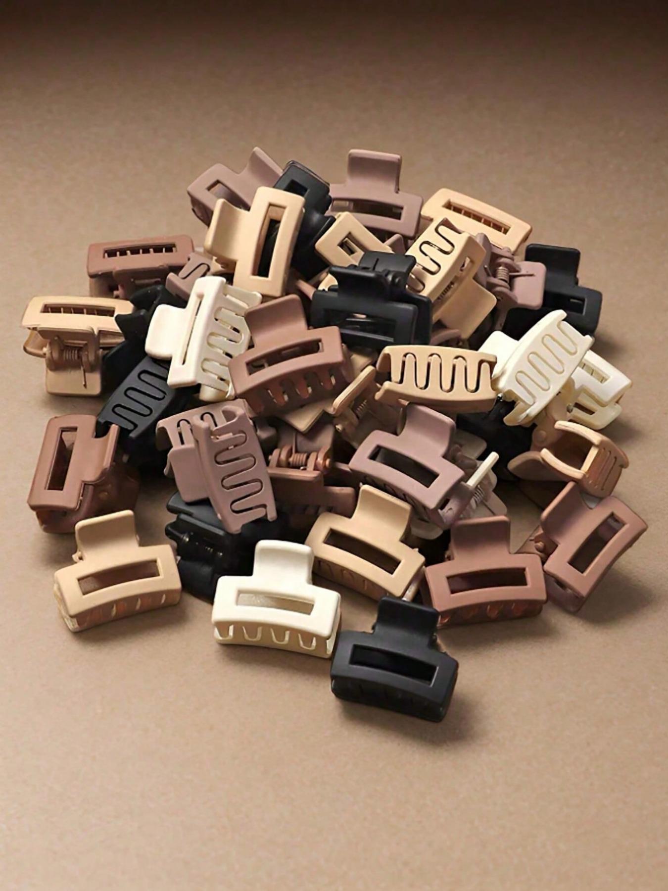 10/20pcs 2.5cm Fashionable Mini Hair Clips, Versatile Bangs Clip, Small Simple Hair Claw Clamp, Retro Vintage Style Hair Jaw Clip Hair Clamps Hair Clutch Hair Catcher Clip, School Stuff, College, Flat Claw Clips