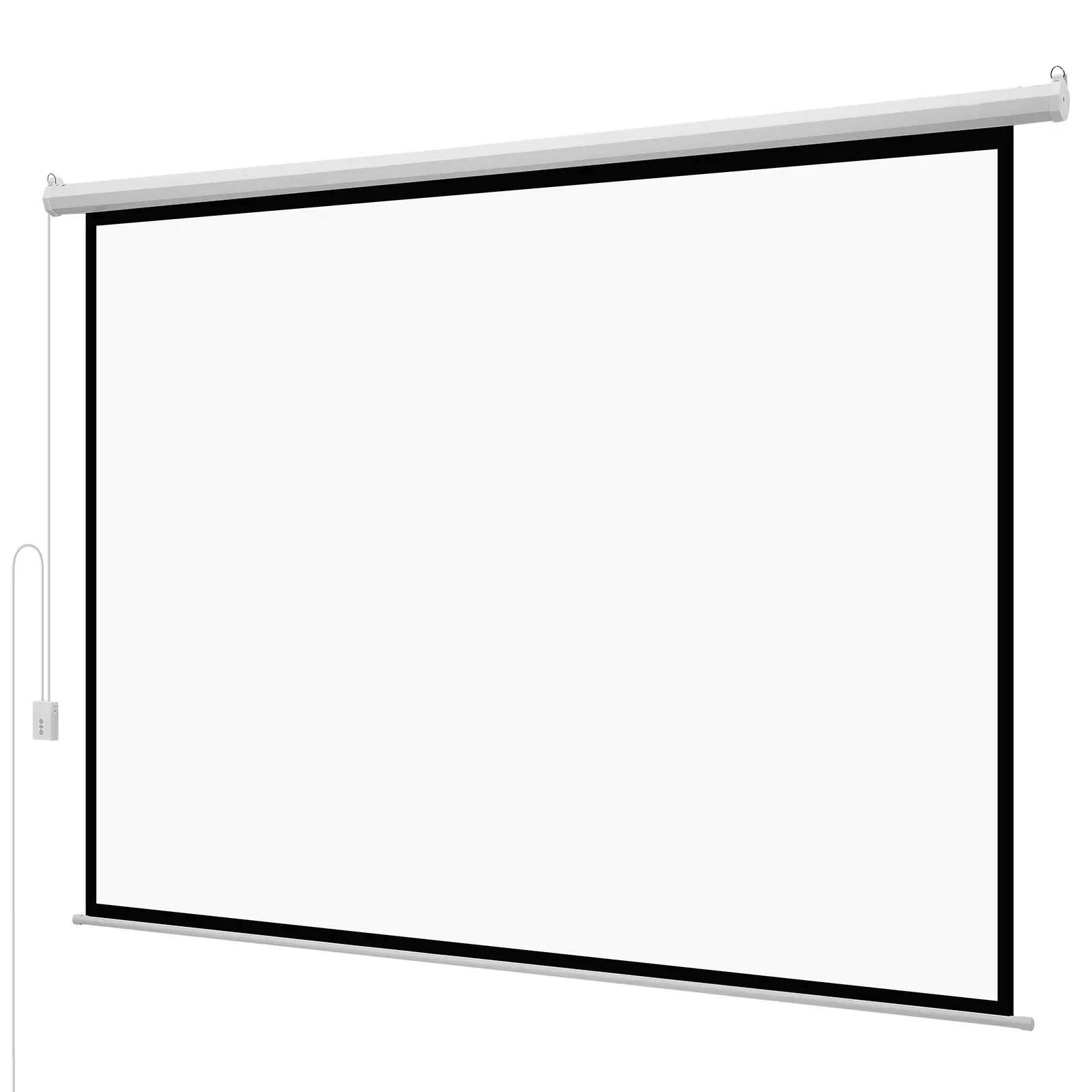 Motorized Projector Screen, 120 inch 4:3 1080 HD Electric Projector Screen, Wall Mounted Projection Display Projector with Remote Control, Automatic Movie Screen for Family Home Office Theater