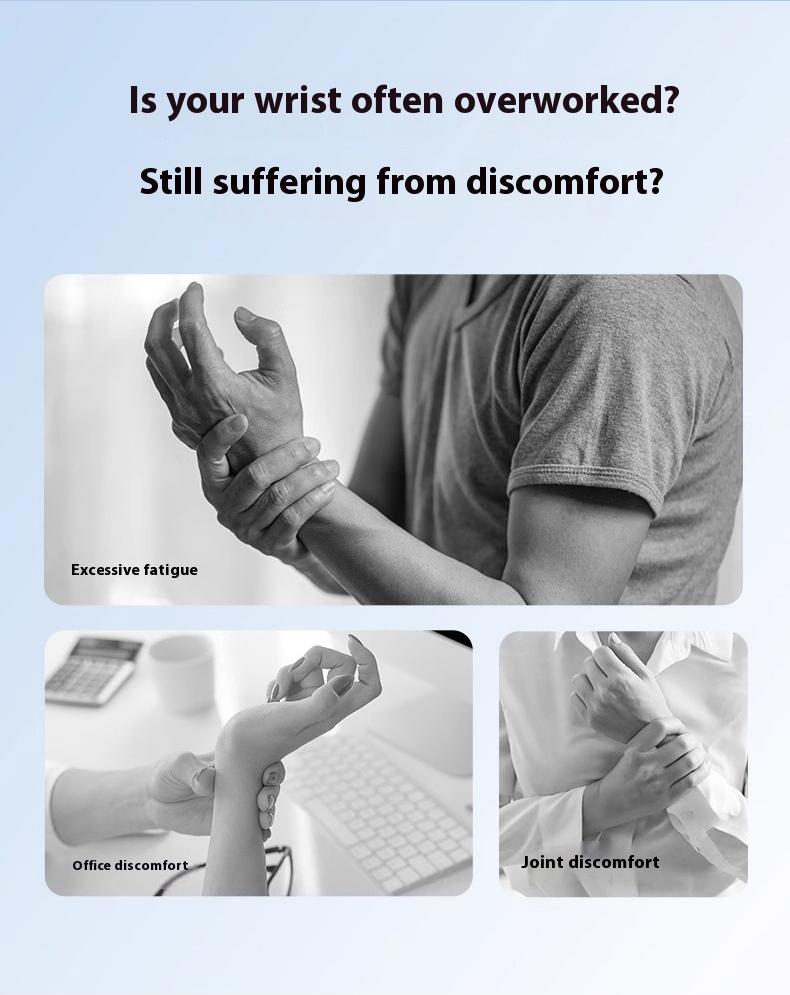 Portable Heated Wrist Massager with Vibration - 5 Massage Modes & 9 Intensity Levels, USB Rechargeable Cordless Hand Care Massager Heating Wrap for Tendonitis Arthritis Rheumatism Home Office Work Outdoor Sports Hands Pain Relief, Gift for Mom Dad Christm