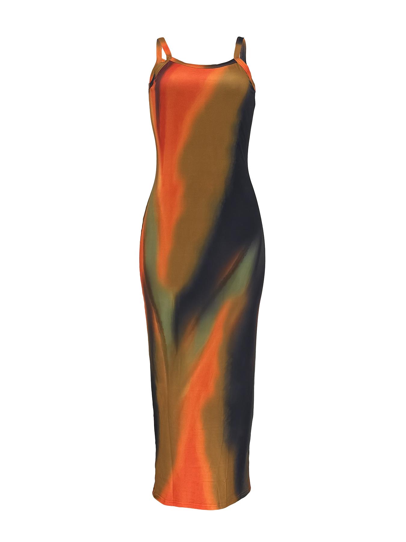 Floral Print Backless Spaghetti Strap Cami Dresses for Women, Casual Chic Fitted Sleeveless Scoop Neck Bodycon Dress, Birthday Dresses 2024, Summer Outfits, Dresses for Women, Fashion Women's Dress for Beach Holiday