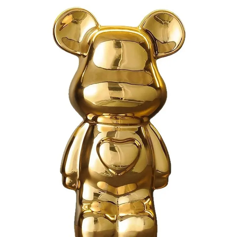 Chinese-style violent bear ornament, high-end ceramic, suitable for living room, entryway, TV cabinet, wine cabinet, piggy bank, home decoration, gift