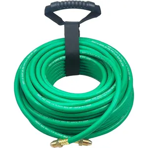 100FT Argon Gas Hose, Inert Gas Welding Hoses for MIG/TIG Welding Regulator, Argon/CO2 Flowmeter Regulator Hose, 5/8" UNF-18RH, NPT Fittings, Welding Accessories for MIG/TIG Welder