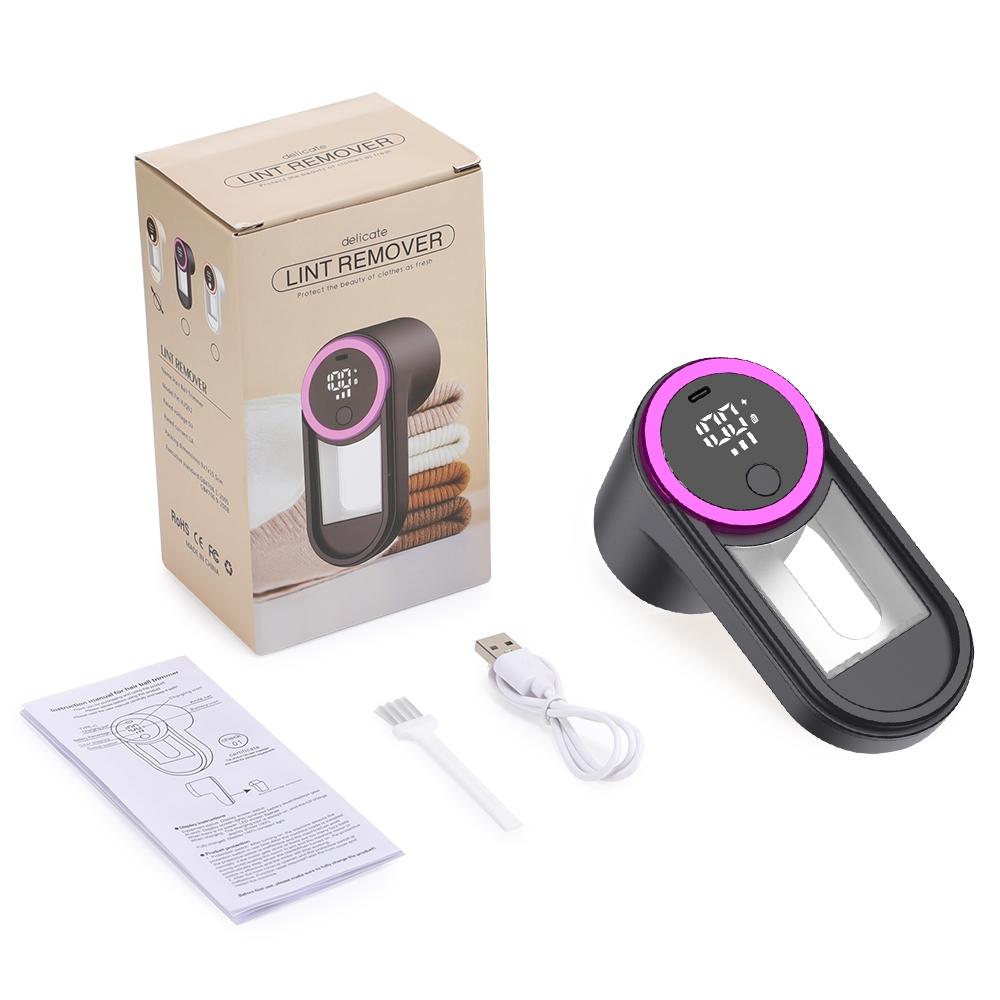 3-Speed Lint Remover with Display | 6 Stainless Steel Blades, Type-C Charging | Large Lint Bin with Safety Lock – Efficient Fabric Fuzz Remover, Household Fabric Shaver