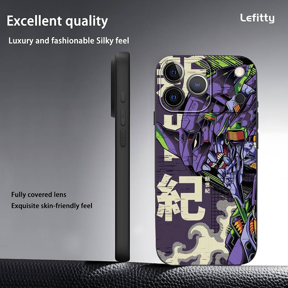 N-Neon--G-Genesis E-EvangelionS Phone Case For IPhone 17 16 15 14 13 12 11 Pro Max Plus Mini Black Frosted Soft Shell Funda