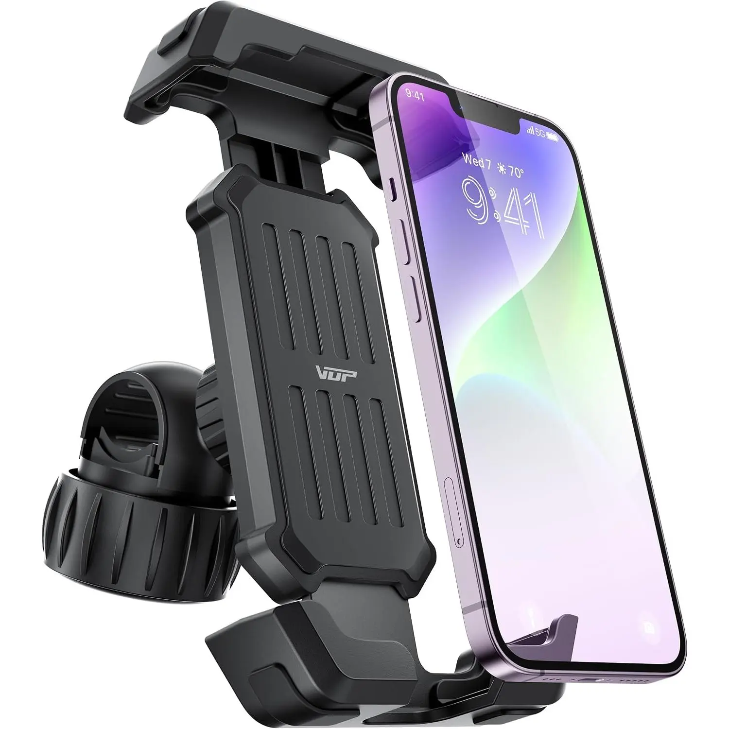 Phone Holder, Phone Mount, Phone Mount Handlebar Cell Phone Clamp for Scooter, Compatible with  ,Black
