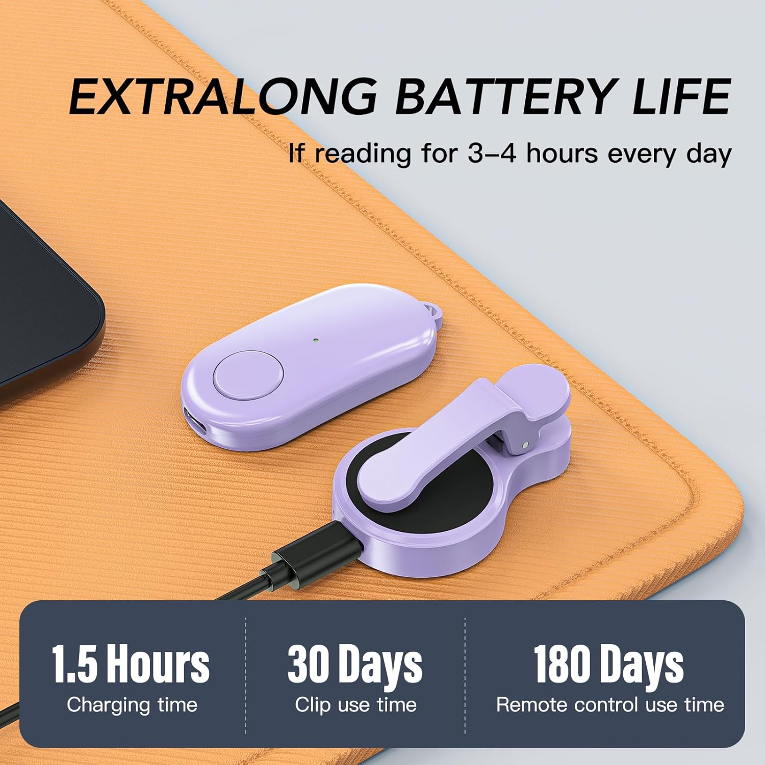 Remote Control Page Turner for Kindle Paperwhite Oasis Kobo eReaders,Kindle Clicker Page Turner Accessories for iPhone,iPad, Android Tablets Reading Novels,Camera Video Record&Shutter Selfie (Purple) Remote Control Page Turner for Kindle Paperwhite Oasis Kobo eReaders,Kindle Clicker Page Turner Accessories for iPhone,iPad, Android Tablets Reading Novels,Camera Video Record&Shutter Selfie (Purple)