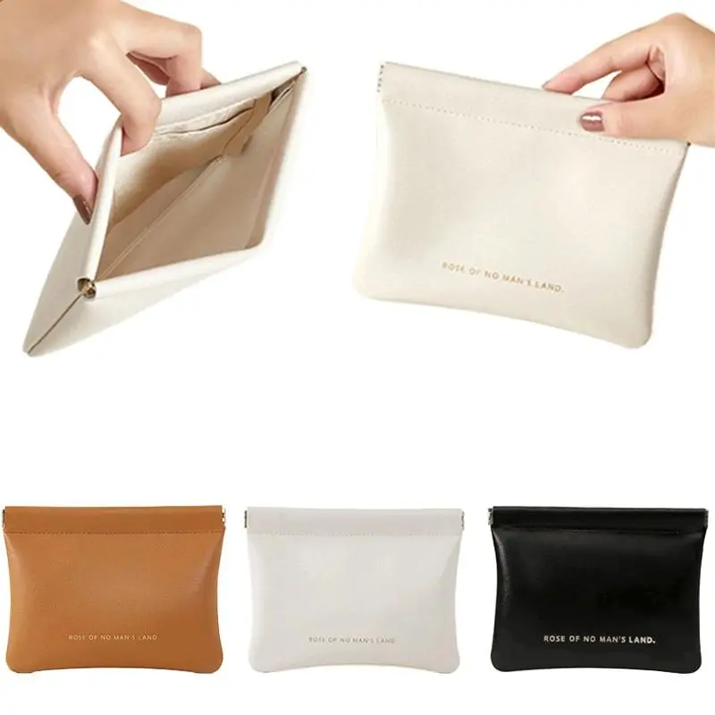 Women's PU Mini Cosmetic Travel Bag - Folding, Multi-Layered Portable Home Organizer with Multiple Pockets for Lipstick, Keys, Jewelry (Gift Option), Makeup Pouch for Purse, Beauty Storage Pouch