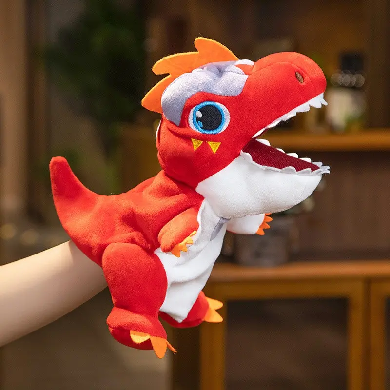 Cute Tyrannosaurus Rex Hand Puppet Plush Toy, Adorable Collectible Plush Animal, Perfect Gift for Kids and Adults