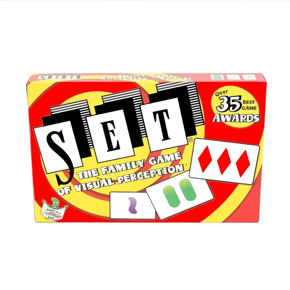 Classic SET Matching Board Card Game | Multiplayer Brain Challenge Card Game, Portable Educational Cards for Home Travel Classroom & Party
