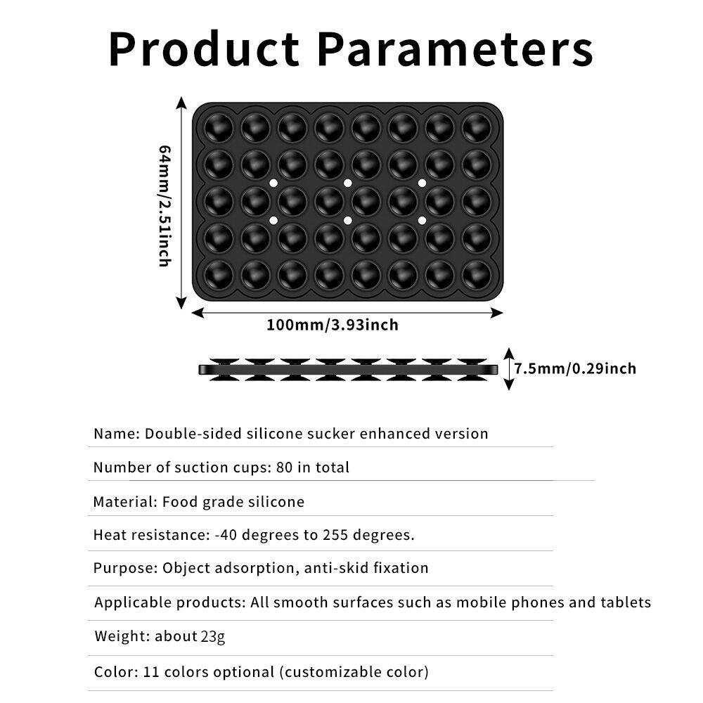 Silicone Suction Cup Double-Sided Holder for iPhone & Android, Strong Grip for Selfies & Videos, Non-Slip, Protective Smartphone Accessory Silicone Suction Cup Double-Sided Holder for iPhone & Android, Strong Grip for Selfies & Videos, Non-Slip, Protective Smartphone Accessory