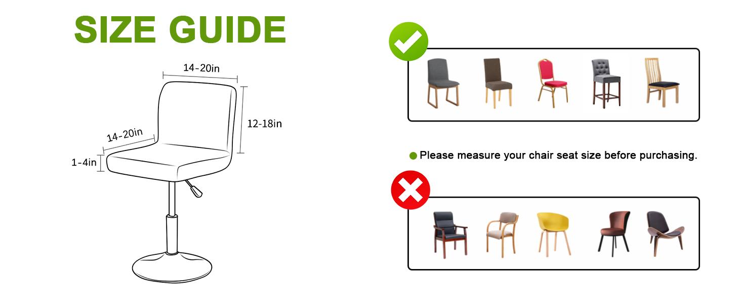 NILUOH Bar Stool Covers Set of 2, Faux Leather Looking Stretch Bar Stool Chair Cover Slipcovers, Counter Stool Bar Chair Covers for Kitchen Pub Dining Room Retro Style Home Deco - Beige Pink