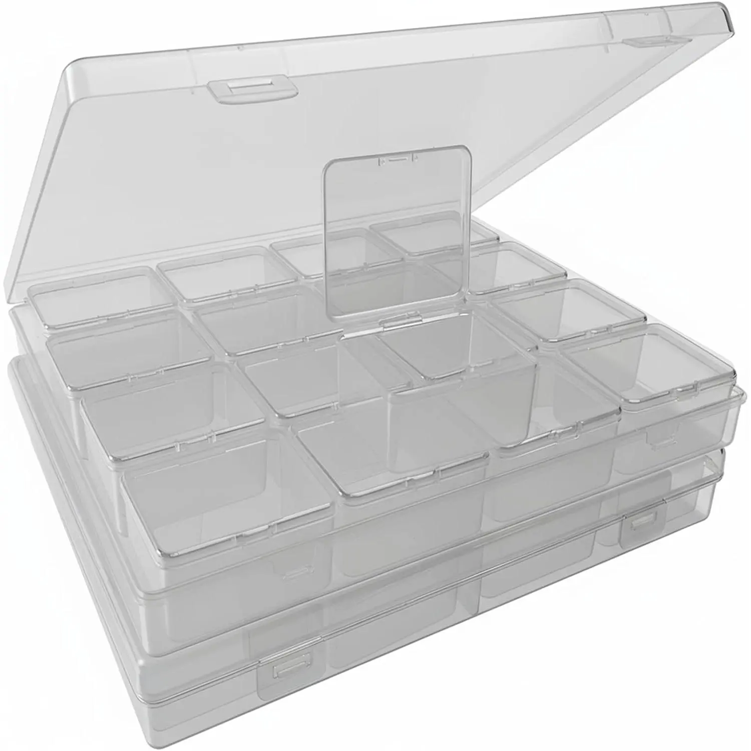 Art Storage Case, 32 Grid, for Crafts &  | Portable 32-grid  painting storage case. Organizes beads, ,  art, DIY crafts. Compact, stackable design.