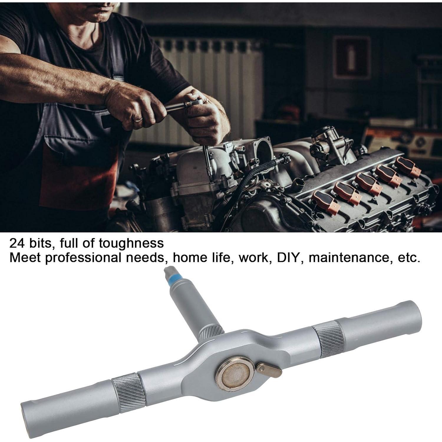 Ratchet  Set Nut and  Tool Set Small Ratchet Repair  Set Rotatable Ratchet Handle Portable Furniture Computer Bicycle Repair kit Mini Repair Kit T Ratchet Wrench Set