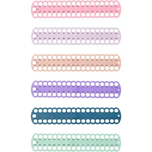 6 Pcs 6 Color Plastic Embroidery Floss Organizer Cross Stitch Thread Bobbin Holder Storage Shelf Multicolor