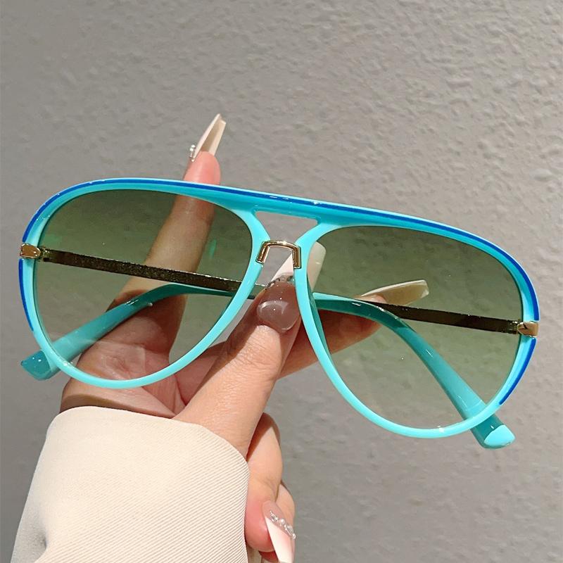 Retro Aviator Sunglasses for Men, 2025 New Fashion Multi-color Gradient Sunglasses, Trendy Casual Outdoor Decorative Sunglasses for Women