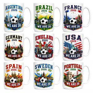 Soccer Fan Ceramic Mug 11oz/15oz, 2026 Game Day Coffee Cup, Match Day Drinkware Gift for Men Women, Multiple Available